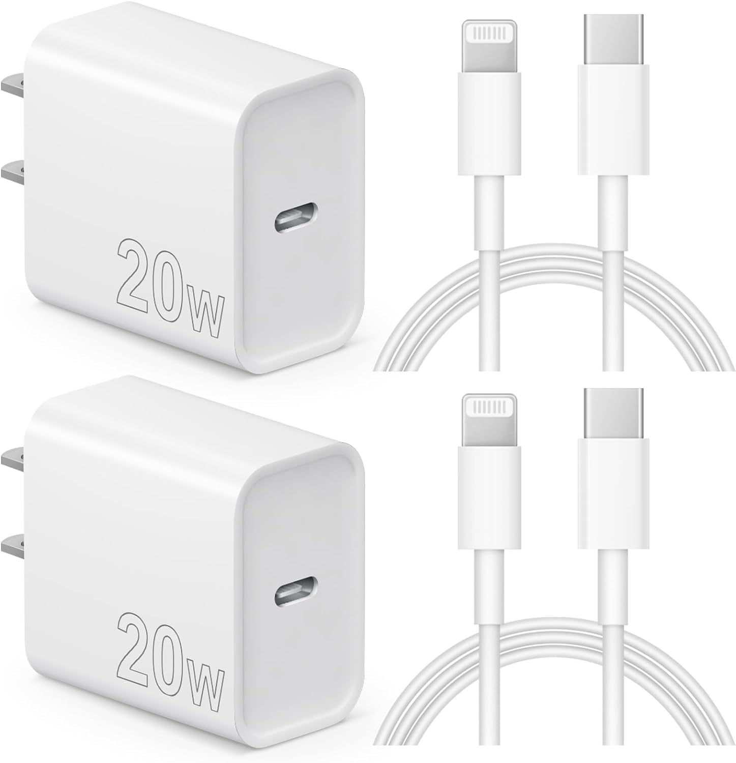 iPhone and iPad Charger Super Fast Charger 20W PD USB C Wall Charger with 6FT Fast Charging Cable Compatible with iPhone14/14 Pro Max/13/13Pro/12/12 Pro/11/11Pro/XS,iPad