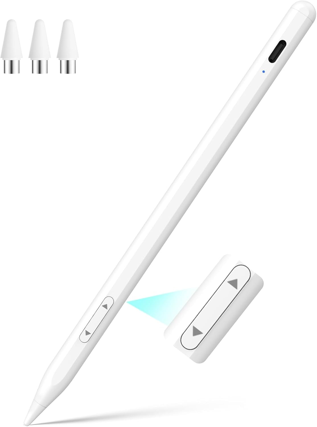 iPhone iPad Pencil for iOS & Android Touch Screens, New Designed 15 Mins Fast Charge Universal Stylus Pen for Apple iPad Pro, Air, Mini, (Palm Rejection) iWatch, iPhone, Samsung, Tablet All Devices