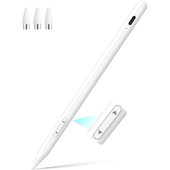 iPhone iPad Pencil for iOS & Android Touch Screens, New Designed 15 Mins Fast Charge Universal Stylus Pen Apple Pro, Air, Mini, (Palm Rejection) iWatch, iPhone, Samsung, Tablet All Devices