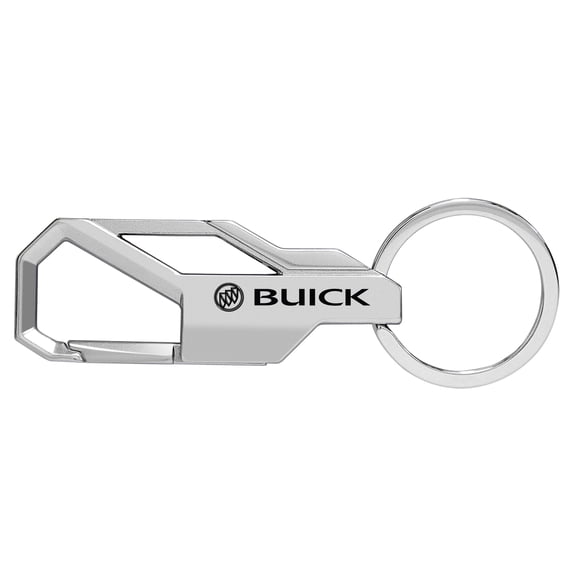 iPick Image for Buick Silver Carabiner-style Snap Hook Metal Key Chain, Official Licensed
