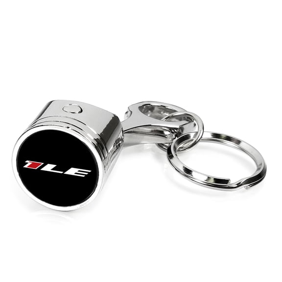 iPick Image for Chevrolet Camaro 1LE Engine Piston Style Chrome Metal Key Chain, Official Licensed