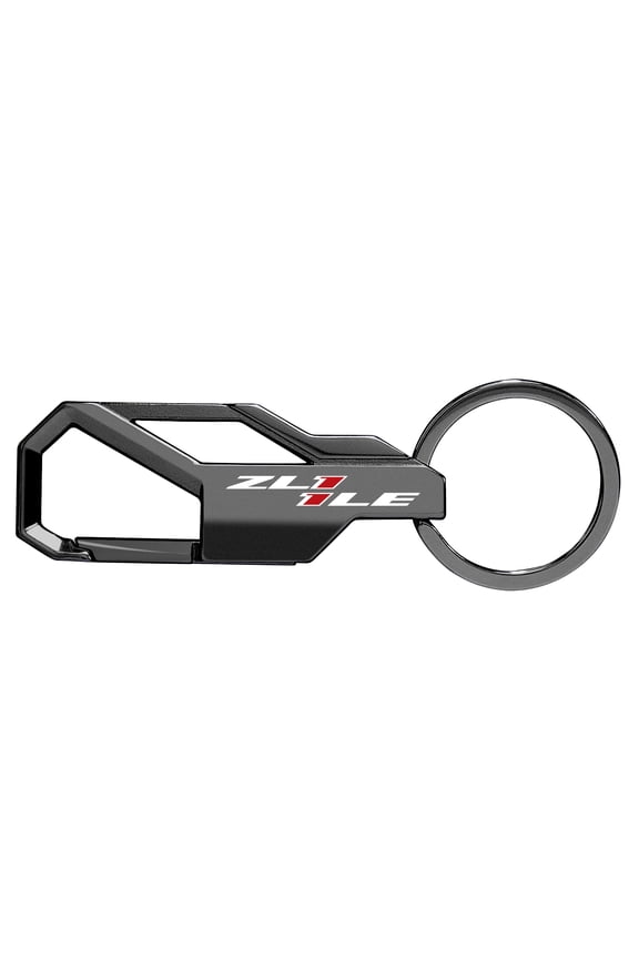 for Chevrolet Camaro 1LE Gunmetal Black Carabiner-style Snap Hook Metal Key Chain, Official Licensed