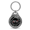 thumbnail image 1 of iPick Image for Chevrolet Camaro ZL1-1LE Real Black Carbon Fiber Gunmetal Roundel Metal Case Key Chain, Official Licensed, 1 of 5