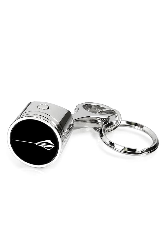 for Chevrolet Corvette C8 Stingray Engine Piston Style Chrome Metal Key Chain, Official Licensed