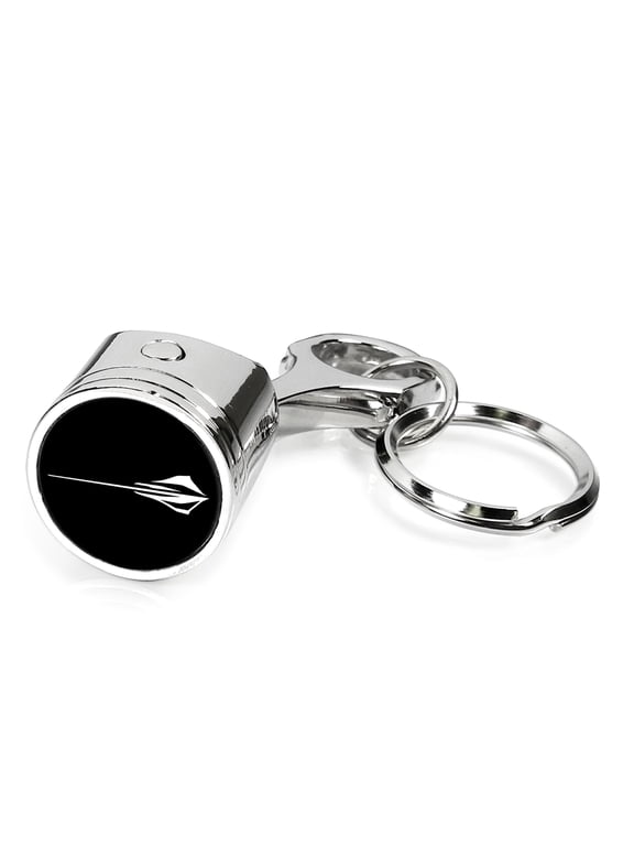for Chevrolet Corvette C8 Stingray Engine Piston Style Chrome Metal Key Chain, Official Licensed