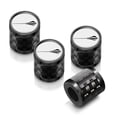 thumbnail image 1 of iPick Image for Chevrolet Corvette C8 Stingray Logo in White on Real Carbon Fiber Barrel Black Aluminum Tire Valve Stem Caps, Official Licensed, 1 of 5
