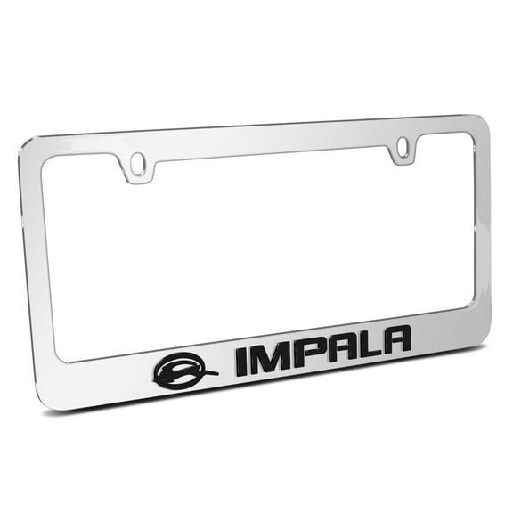 iPick Image for Chevrolet Impala in 3D Mirror Chrome Metal License Plate Frame, Official Licensed