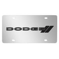 thumbnail image 1 of iPick Image for Dodge 3D Dark Gray Logo on Mirror Chrome Stainless Steel License Plate, Official Licensed, 1 of 5