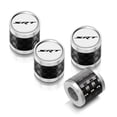 thumbnail image 1 of iPick Image for Dodge SRT Logo in White on Real Carbon Fiber Barrel Silver Aluminum Tire Valve Stem Caps, Official Licensed, 1 of 4
