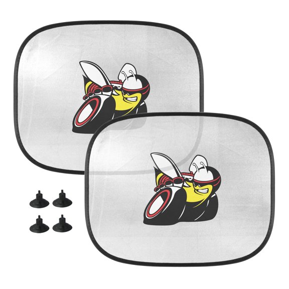iPick Image for Dodge Scat-Pack Logo Car Side Window Mesh Sun Shades for Baby Children UV Protection, 2 Pack, Official Licensed