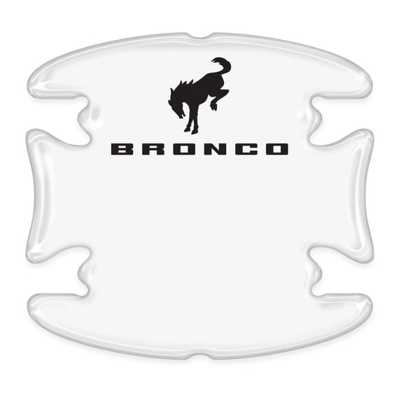 iPick Image for Ford Bronco Universal Car Door Handle Cup Protector Clear Decal Stickers, Pair, Official Licensed