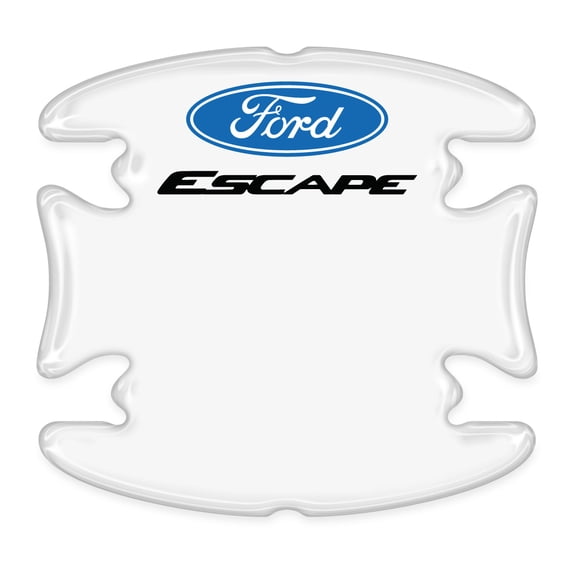 iPick Image for Ford Escape Universal Car Door Handle Cup Protector Clear Decal Stickers, Pair, Official Licensed