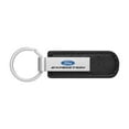 thumbnail image 1 of iPick Image for Ford Expedition Silver Metal Plate Black PU Leather Strap Key Chain Keychain, Official Licensed, 1 of 5