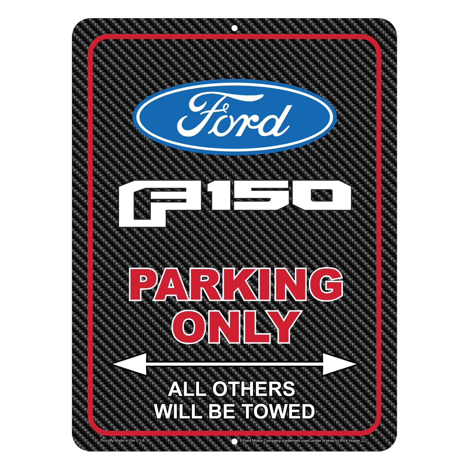 Ipick Image For Ford F 150 2015 Up 12 X 9 Parking Only Sign In Carbon Fiber Look Glassy