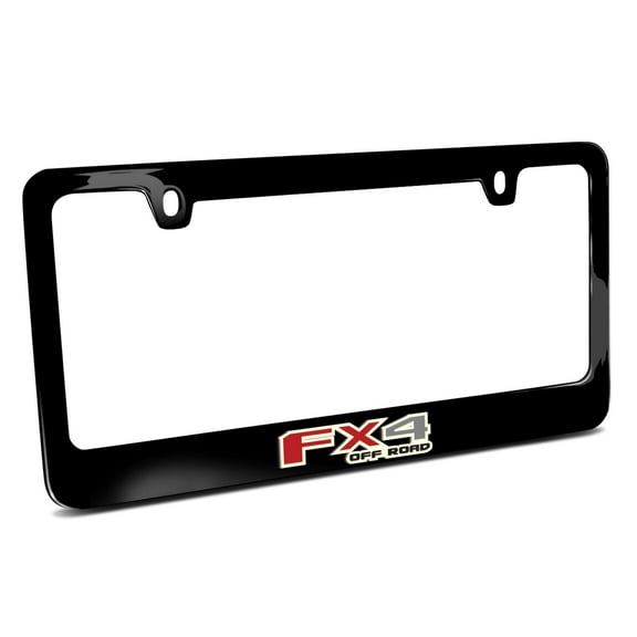 iPick Image for Ford F-150 FX4 Off Road 3D Night Glow Luminescent Logo on Black Metal License Plate Frame, Official Licensed