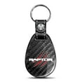 thumbnail image 1 of iPick Image for Ford F-150 Raptor Claw Marks Real Black Carbon Fiber with Leather Strap Large Tear Drop Key Chain, Official Licensed, 1 of 5