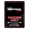 thumbnail image 1 of iPick Image for Ford F-150 Raptor SVT 12" x 9" Parking Only Sign in Black Glassy Aluminum, Official Licensed, 1 of 4