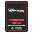 thumbnail image 1 of iPick Image for Ford F-150 Raptor SVT 12" x 9" Parking Only Sign in Carbon Fiber Look Glassy Aluminum, Official Licensed, 1 of 4
