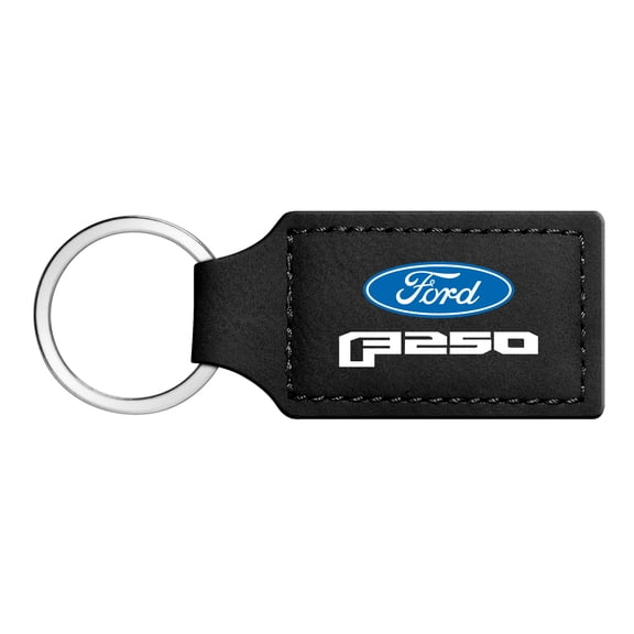 iPick Image for Ford F250 Rectangular Black Leatherette Key Chain, Official Licensed
