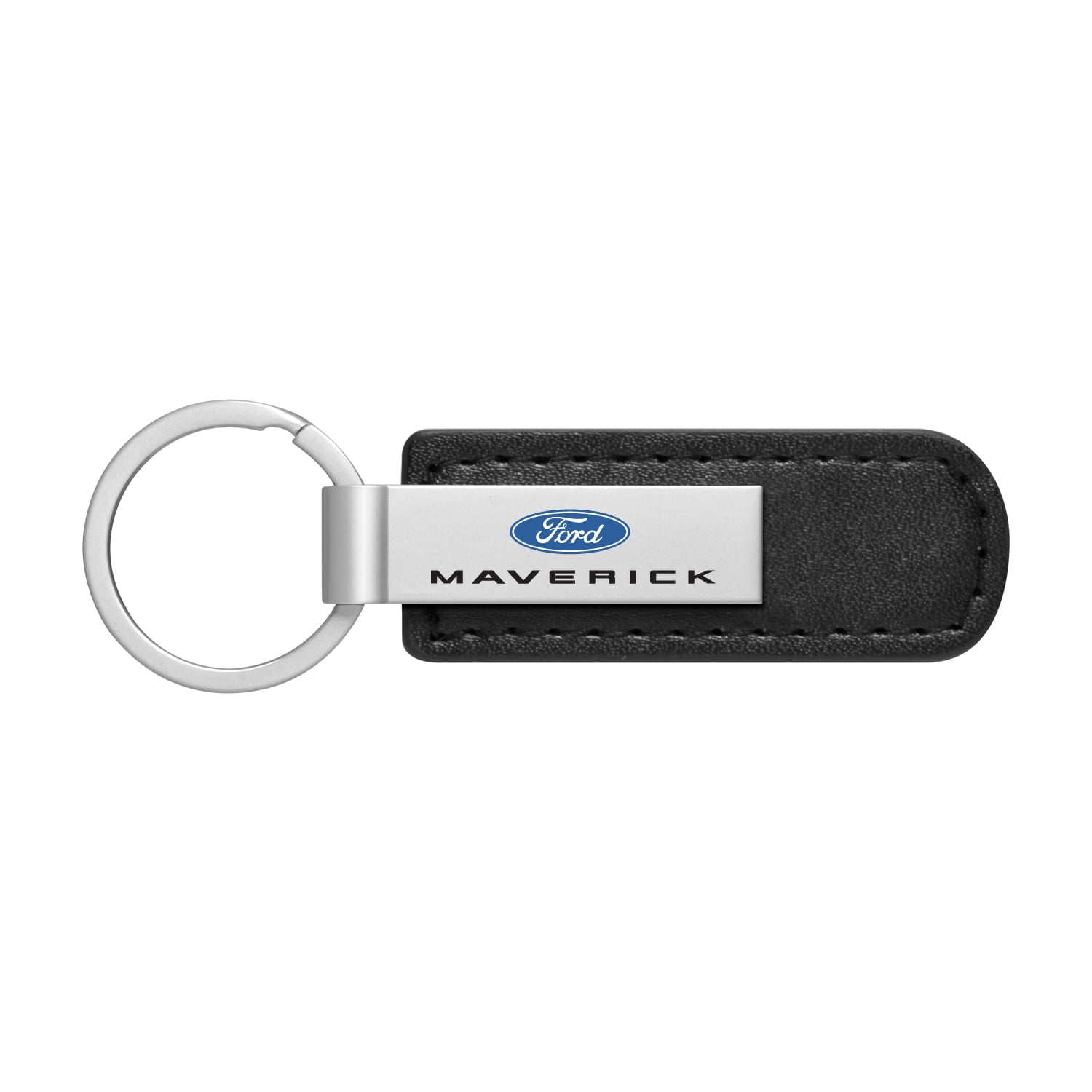 iPick Image for Ford Maverick Black Leather Strap Key Chain, Official Licensed