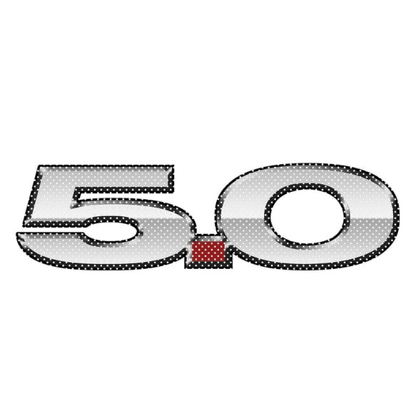 iPick Image for Ford Mustang 5.0 Perforated Unobstructed View 12" Vinyl Window Film Adhesive Wrap Graphic Decal, Official Licensed