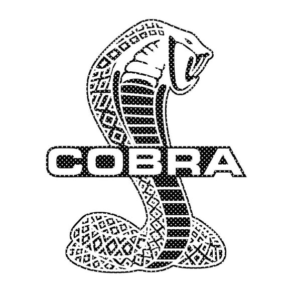 iPick Image for Ford Mustang Cabra Perforated Unobstructed View 12" Vinyl Window Film Adhesive Wrap Graphic Decal, Official Licensed