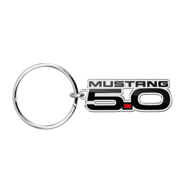 iPick Image for Ford Mustang GT 5.0 Full Color Die Cut Metal Key Chain Key Charm Official Licensed Walmart