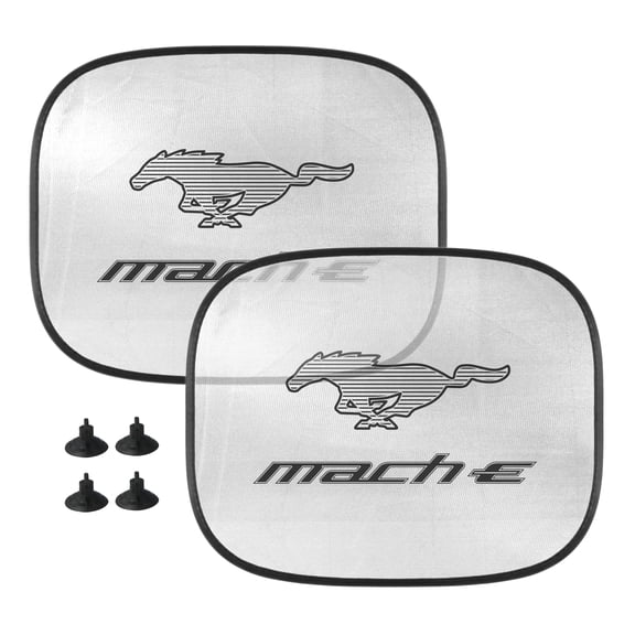 iPick Image for Ford Mustang Mach-E Car Side Window Mesh Sun Shades for Baby Children UV Protection, 2 Pack, Official Licensed