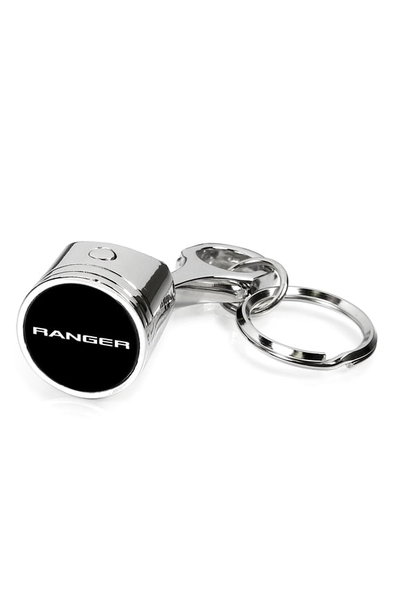for Ford Ranger Chrome Finish Engine Piston and Rod Metal Key Chain Keychain, Official Licensed