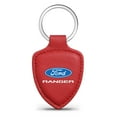 thumbnail image 1 of iPick Image for Ford Ranger Red Real Leather Shield-Style Key Chain, Official Licensed, 1 of 4