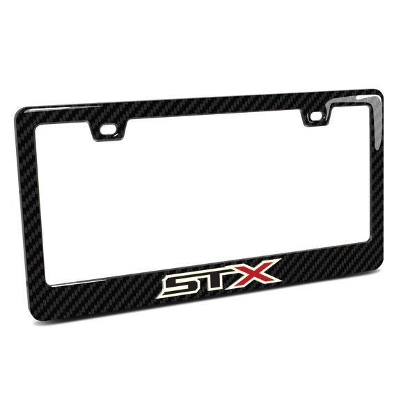 iPick Image for Ford STX 4x4 3D Night Glow Luminescent Logo on Real Carbon Fiber ABS License Plate Frame, Official Licensed