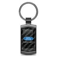thumbnail image 1 of iPick Image for Ford Super-Duty Real Black Carbon Fiber Gunmetal Metal Case Key Chain, Official Licensed, 1 of 5