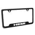 thumbnail image 1 of iPick Image for HEMI Logo Black Carbon Fiber Texture ABS Plastic 50 States License Plate Frame, Official Licensed, 1 of 6