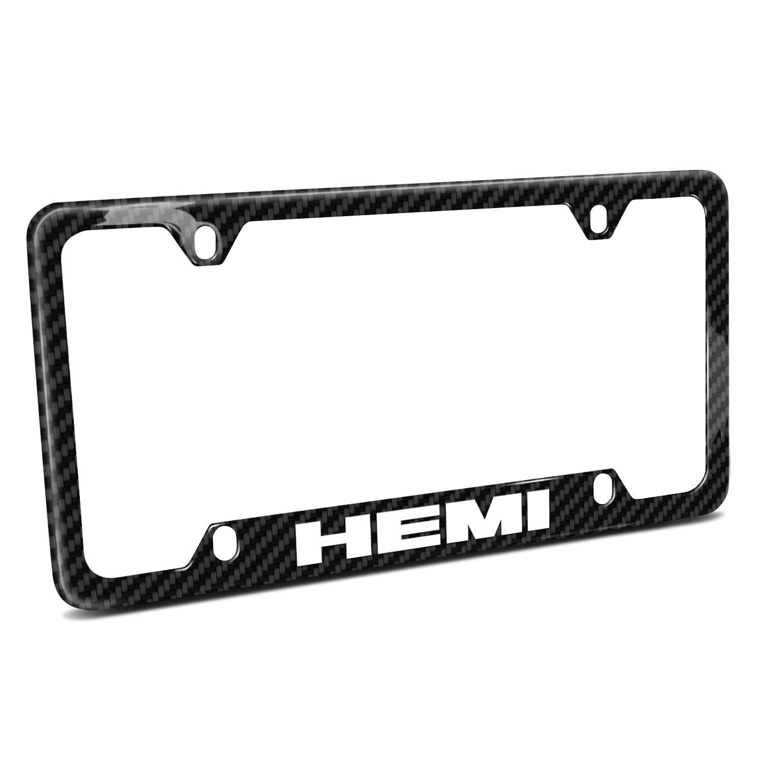 IPick Cadillac XT4 License Plate Frame - Black Carbon Fiber Look, Officially Licensed