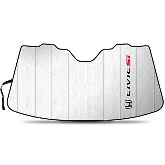iPick Image for Honda Civic Si Universal Fit Enforced Stand-Up Auto Windshield Sun Shade at Jumbo Size 59"x 30", Official Licensed