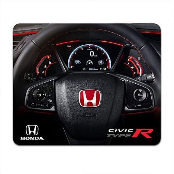 iPick Image for Honda Civic Type-R Steering View Graphic PC Mouse Pad for Gaming and Office, Official Licensed