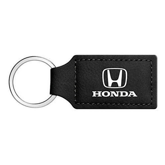 iPick Image for Honda Logo Rectangular Black Leatherette Key Chain, Official Licensed