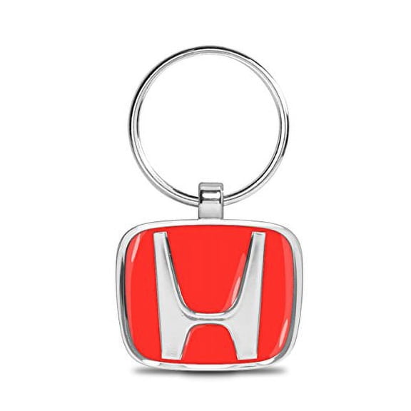 iPick Image for Honda Red H Logo Chrome Die-cast Metal Key Chain, Official Licensed