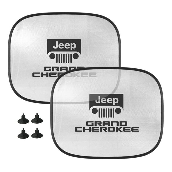 iPick Image for Jeep Grand Cherokee Car Side Window Mesh Sun Shades for Baby Children UV Protection, 2 Pack, Official Licensed