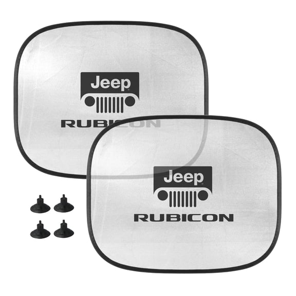iPick Image for Jeep Rubicon Wrangler Car Side Window Mesh Sun Shades for Baby Children UV Protection, 2 Pack, Official Licensed
