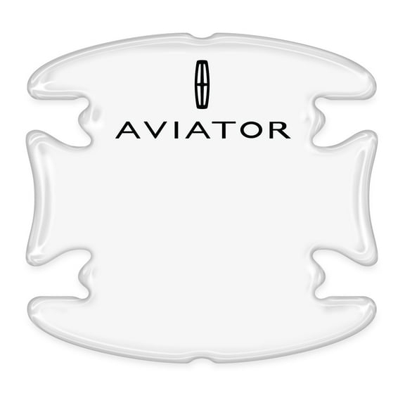 iPick Image for Lincoln Aviator Universal Car Door Handle Cup Protector Clear Decal Stickers, Pair, Official Licensed