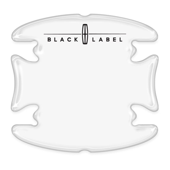 iPick Image for Lincoln Black Label Universal Car Door Handle Cup Protector Clear Decal Stickers, Pair, Official Licensed