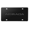 thumbnail image 1 of iPick Image for Nissan Armada 3D Dark Gray Logo on Black Stainless Steel License Plate, Official Licensed, 1 of 5