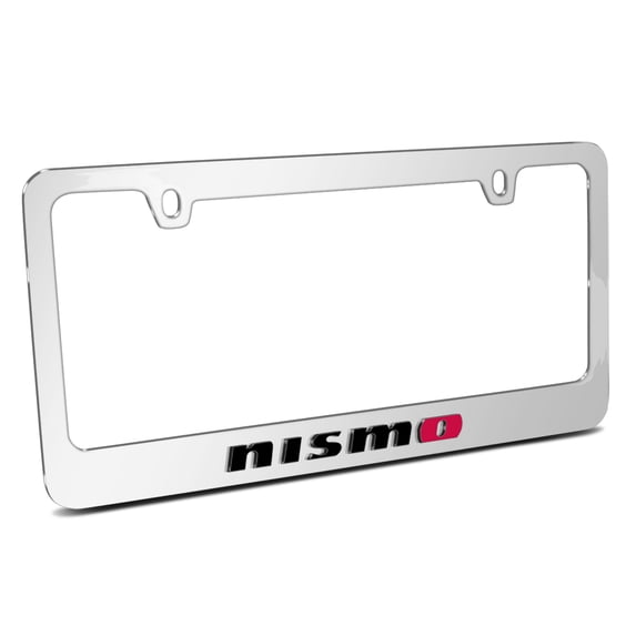 iPick Image for Nissan NISMO 3D Embossed Letters on Mirror Chrome Metal License Plate Frame, Official Licensed