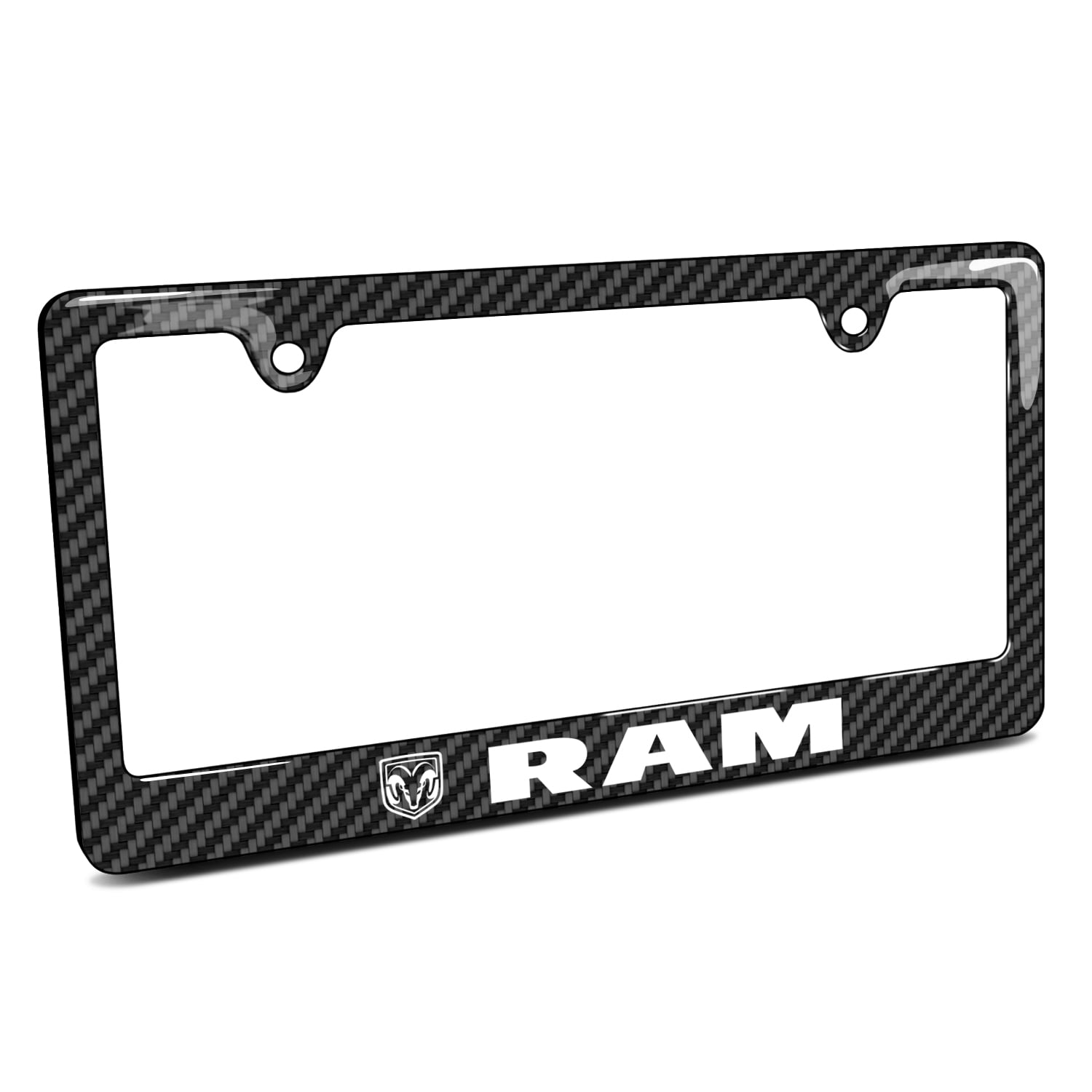 Ipick Image For Ram Black Carbon Fiber Look Abs Plastic License Plate 