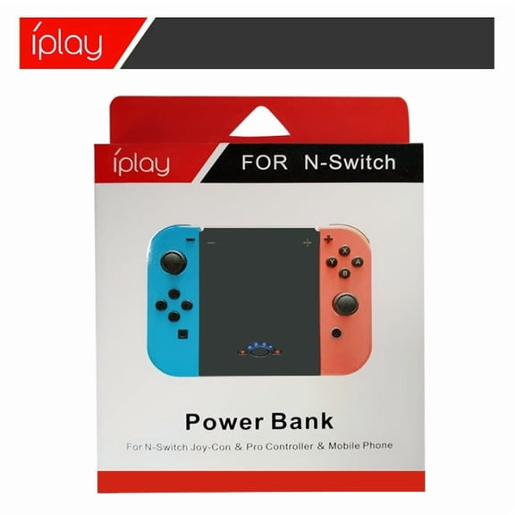 iPlay 126 Switch Charging Grip - 2-in-1 Power Bank & Joy-Con Charger Dock, Portable Fast Charging, Anti-Slip Design | Switch Accessories
