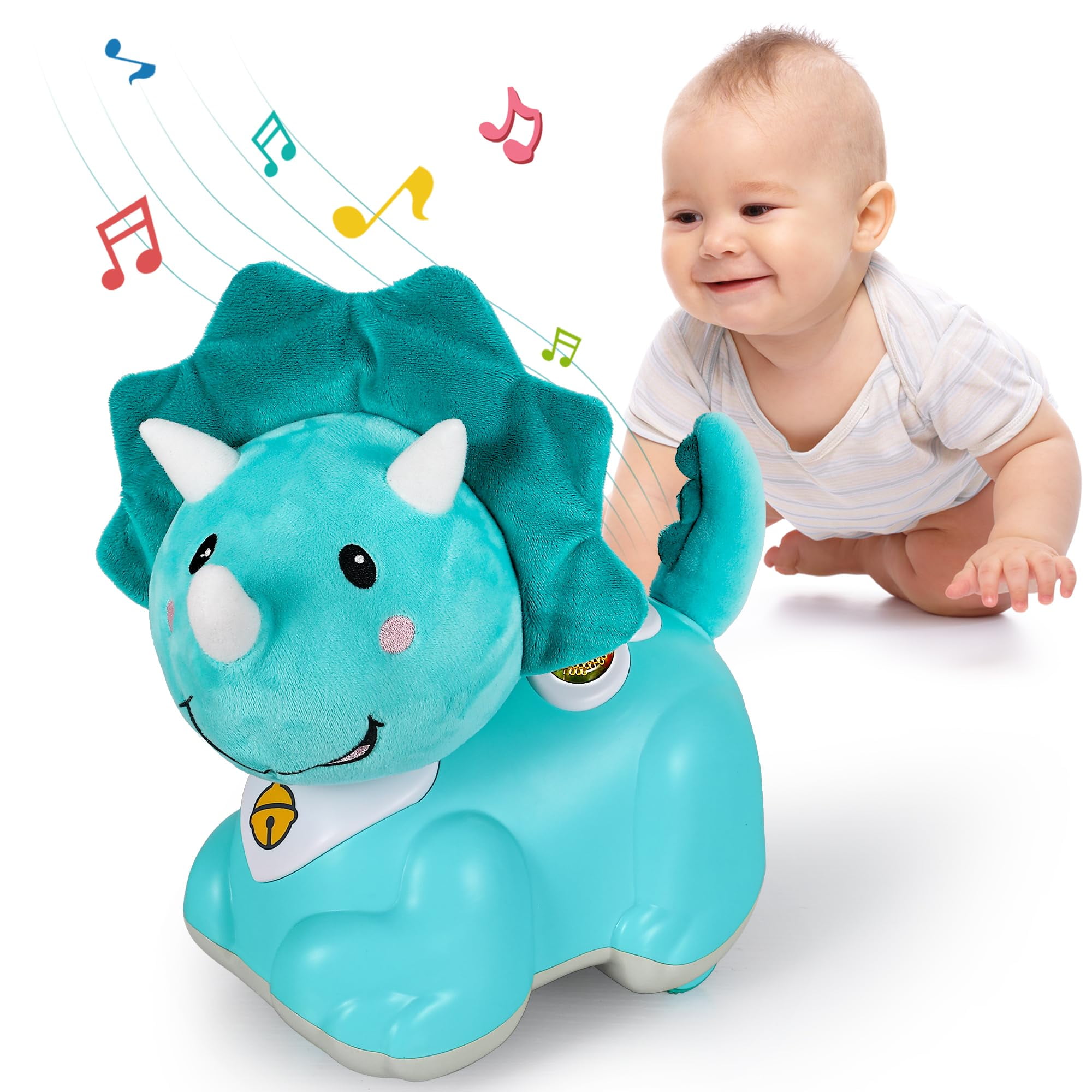iPlay, iLearn Baby EC36 Musical Dinosaur Toy, Infant Toys W/Sounds