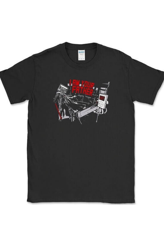 iPod I am Your Father T-Shirt Funny Music Humor Classic Movie Sci Fi Tee