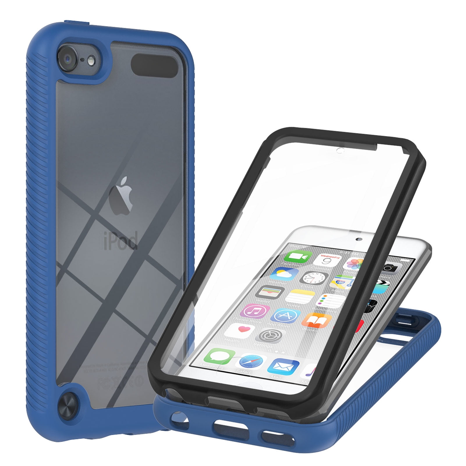 iPod Touch 5 6 7 Case, TOPSHE Case with Build-in Screen Protector  