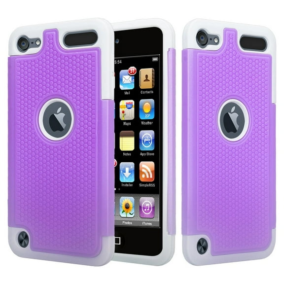 iPod Touch 5 Case,iPod Touch 6 Case,Heavy Duty High Impact Armor Case Cover Protective Case for Apple iPod touch 5 6th Generation Purple